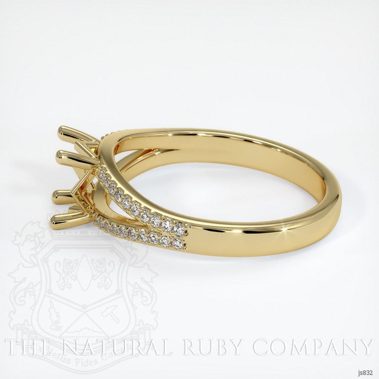 14K Yellow Gold Pave Ring Setting