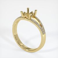 18K Yellow Gold Pave Ring Setting Video