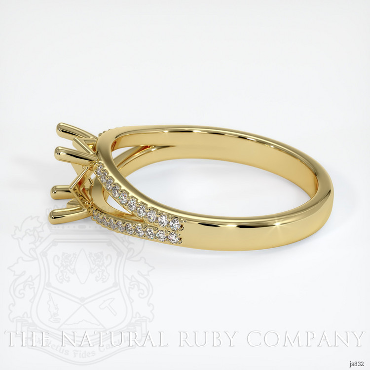 18K Yellow Gold Pave Ring Setting