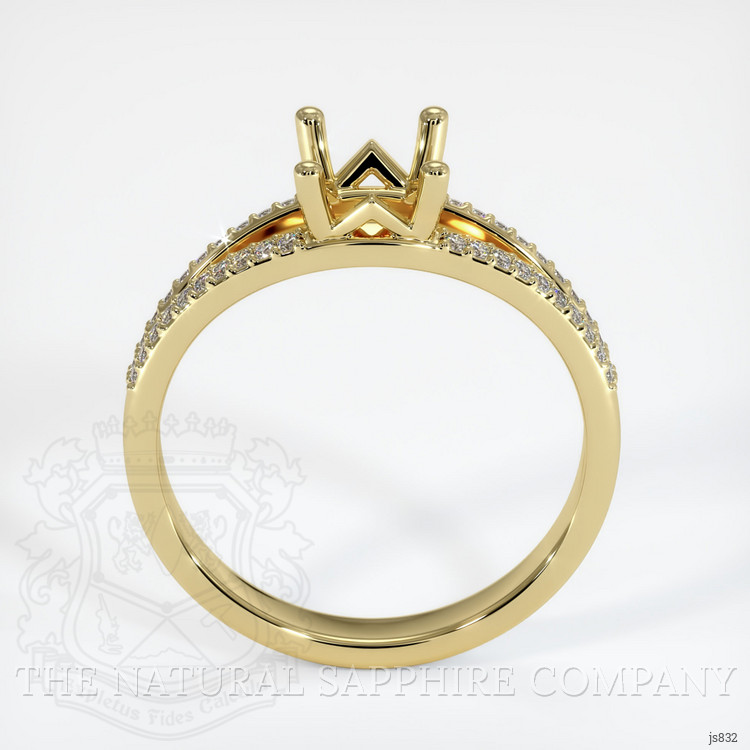 18K Yellow Gold Pave Ring Setting