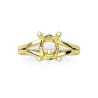 18K Yellow Gold Ring Setting Image