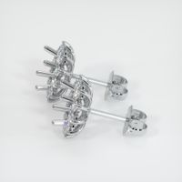 Platinum 950 Halo Earring Setting Image