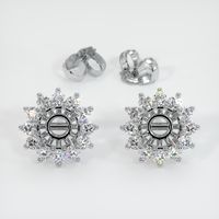Platinum 950 Halo Earring Setting Image