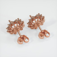 14K Rose Gold Halo Earring Setting Image
