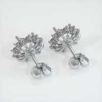 18K White Gold Halo Earring Setting Image