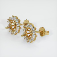 18K Yellow Gold Halo Earring Setting Video