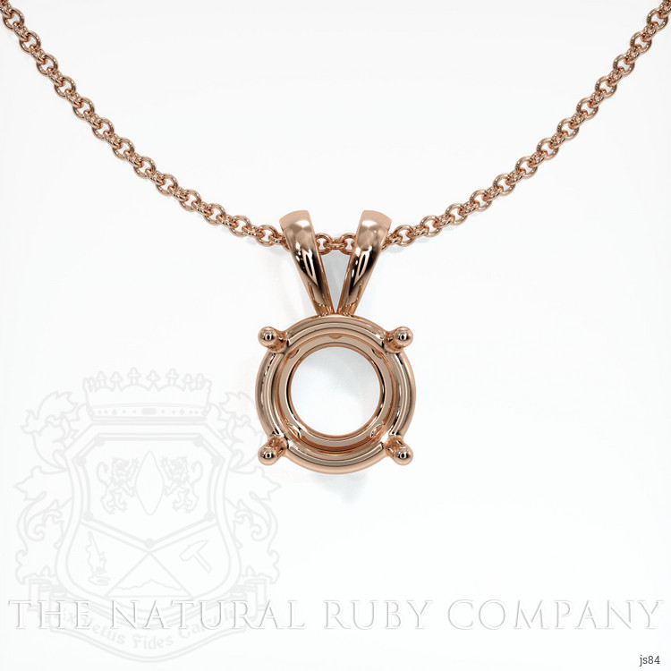 14K Rose Gold Solitaire Pendant Setting