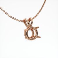 14K Rose Gold Solitaire Pendant Setting Image