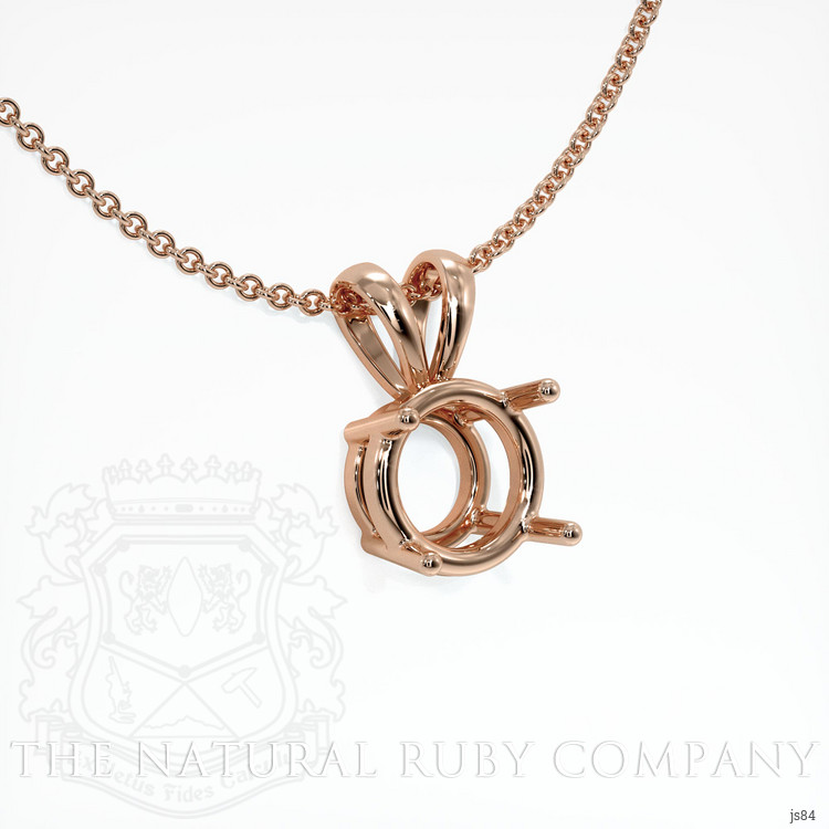 14K Rose Gold Solitaire Pendant Setting