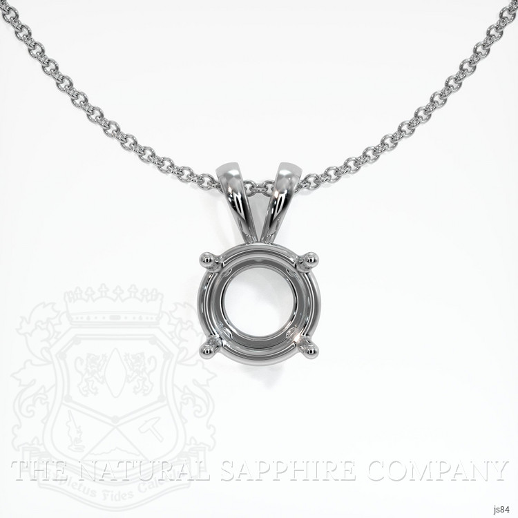 10K White Gold Solitaire Pendant Setting