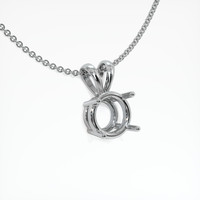 10K White Gold Solitaire Pendant Setting Image