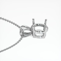 10K White Gold Solitaire Pendant Setting Image