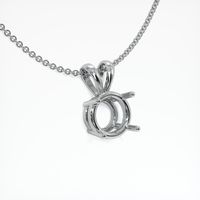 14K White Gold Solitaire Pendant Setting Image