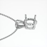 14K White Gold Solitaire Pendant Setting Image