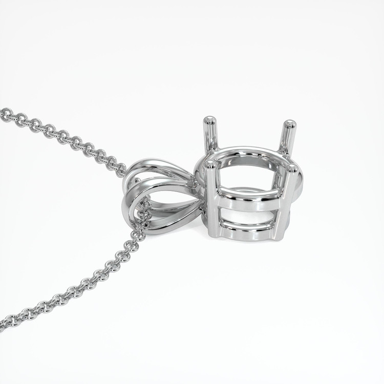 14K White Gold Solitaire Pendant Setting