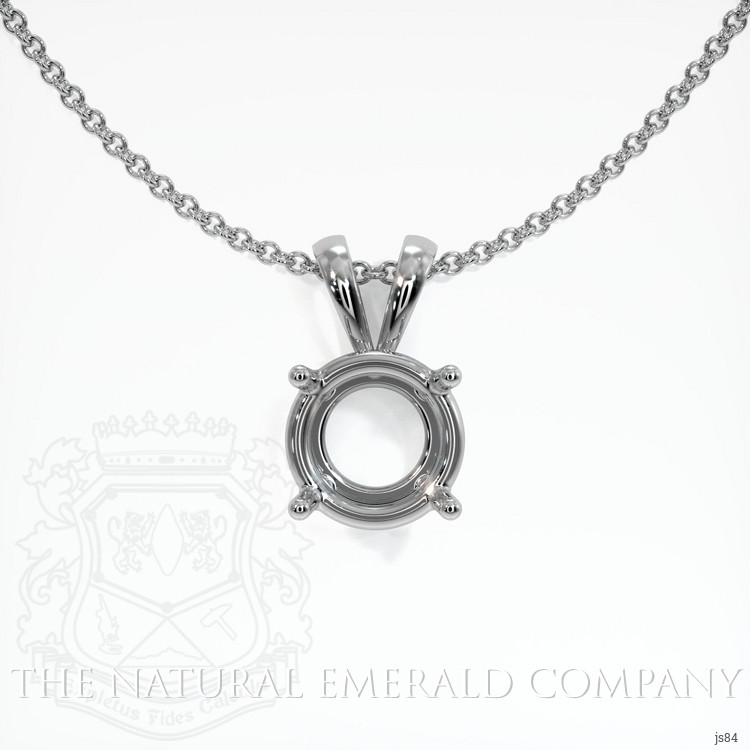 18K White Gold Solitaire Pendant Setting