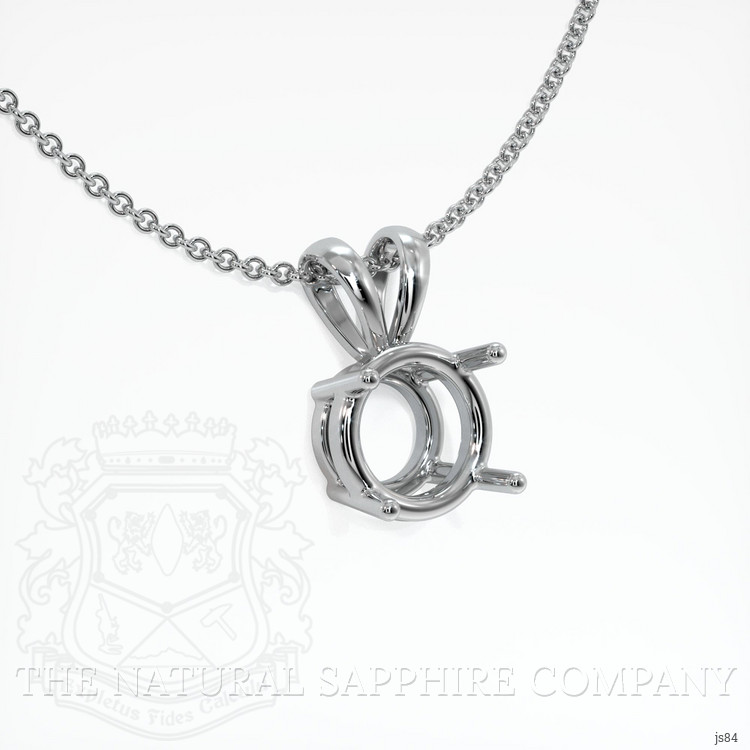 18K White Gold Solitaire Pendant Setting