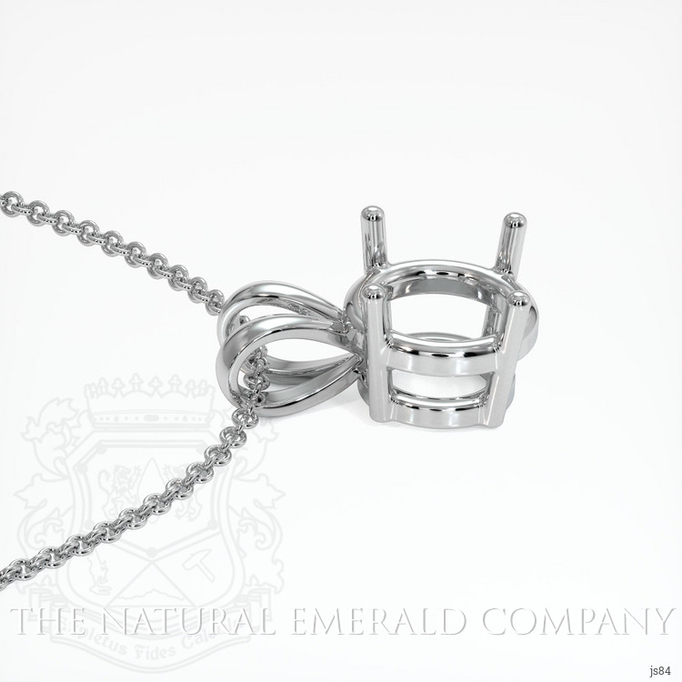 18K White Gold Solitaire Pendant Setting