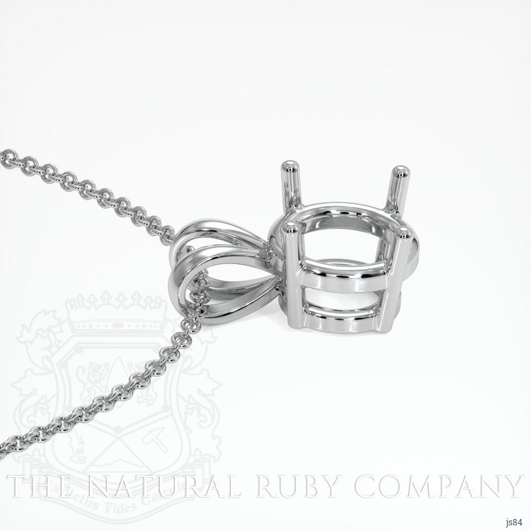 18K White Gold Solitaire Pendant Setting