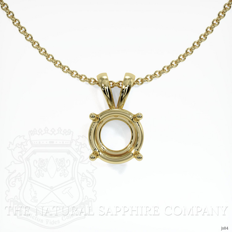 10K Yellow Gold Solitaire Pendant Setting