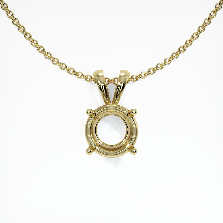 10K Yellow Gold Solitaire Pendant Setting
