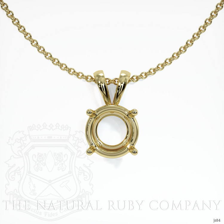 Solitaire Ruby Pendant 0.62 Ct., 14K Yellow Gold