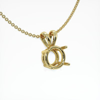 14K Yellow Gold Solitaire Pendant Setting Image