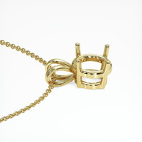 14K Yellow Gold Solitaire Pendant Setting Image