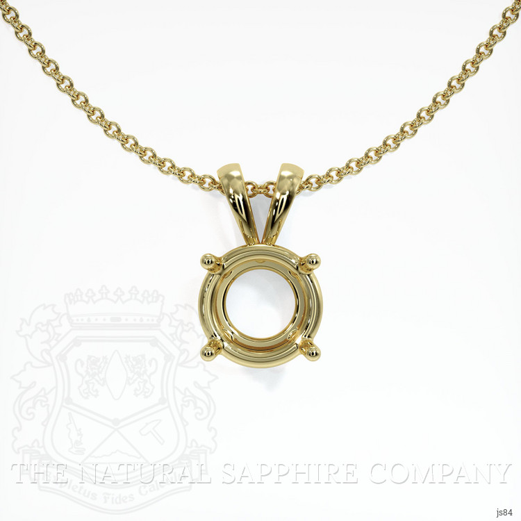 18K Yellow Gold Solitaire Pendant Setting