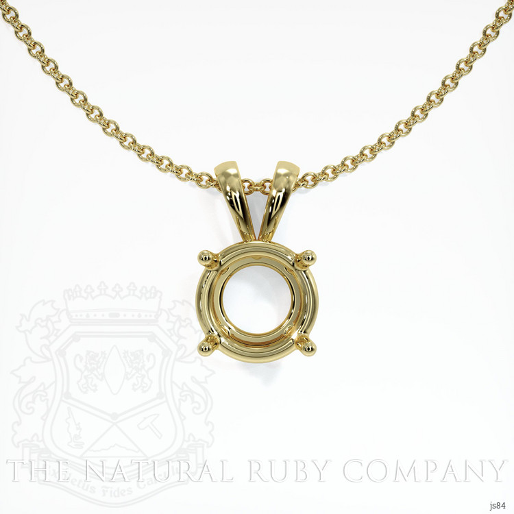 18K Yellow Gold Solitaire Pendant Setting