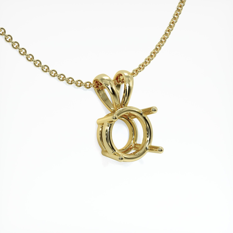 18K Yellow Gold Solitaire Pendant Setting