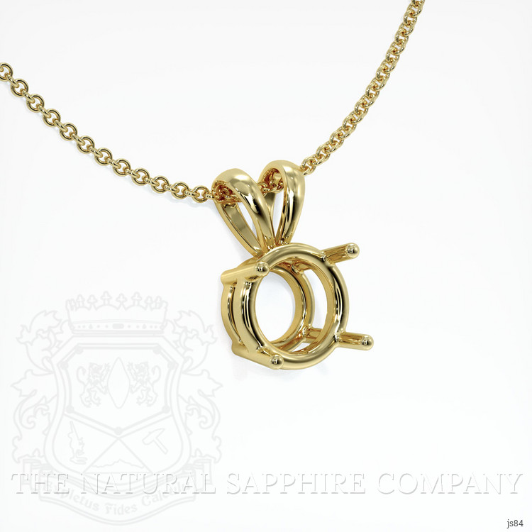 18K Yellow Gold Solitaire Pendant Setting