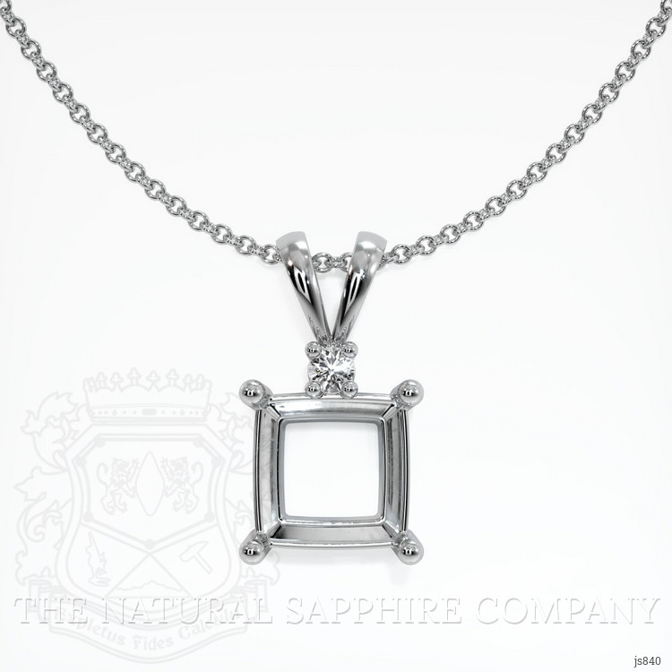 Platinum 950 Accent Stones Pendant Setting