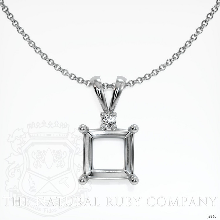 Platinum 950 Accent Stones Pendant Setting