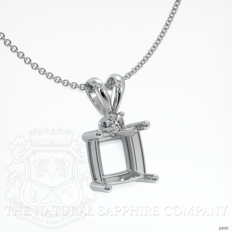 Platinum 950 Accent Stones Pendant Setting