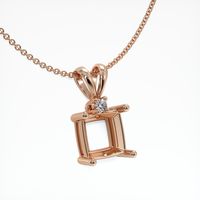 14K Rose Gold Accent Stones Pendant Setting Image