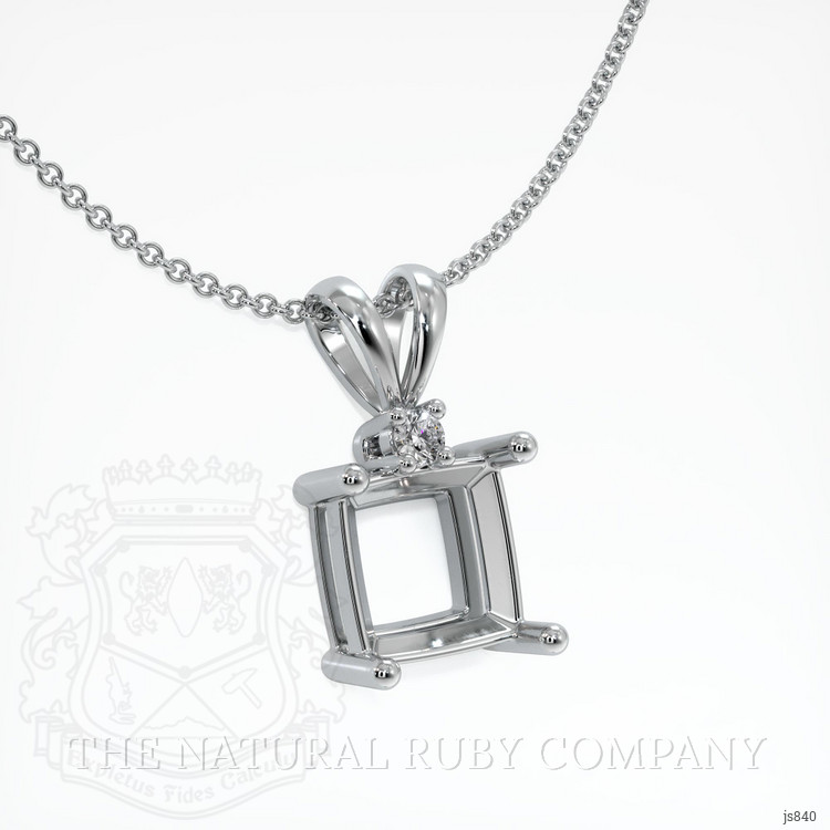 Silver Accent Stones Pendant Setting