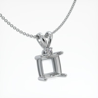 10K White Gold Accent Stones Pendant Setting Image