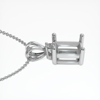 10K White Gold Accent Stones Pendant Setting Image