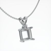 14K White Gold Accent Stones Pendant Setting Image