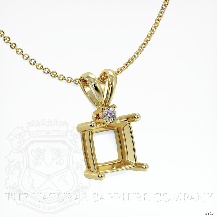 10K Yellow Gold Accent Stones Pendant Setting