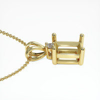 10K Yellow Gold Accent Stones Pendant Setting Image