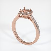 14K Rose Gold Pave Ring Setting Video