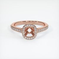 14K Rose Gold Pave Ring Setting Image