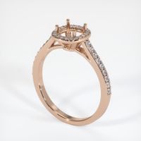18K Rose Gold Pave Ring Setting Video