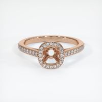 18K Rose Gold Pave Ring Setting Image