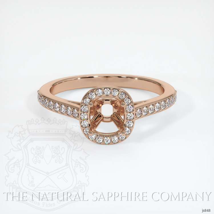 18K Rose Gold Pave Ring Setting
