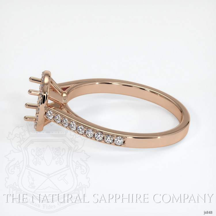 18K Rose Gold Pave Ring Setting