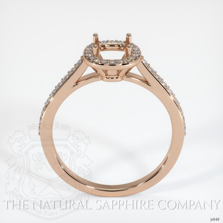 18K Rose Gold Pave Ring Setting