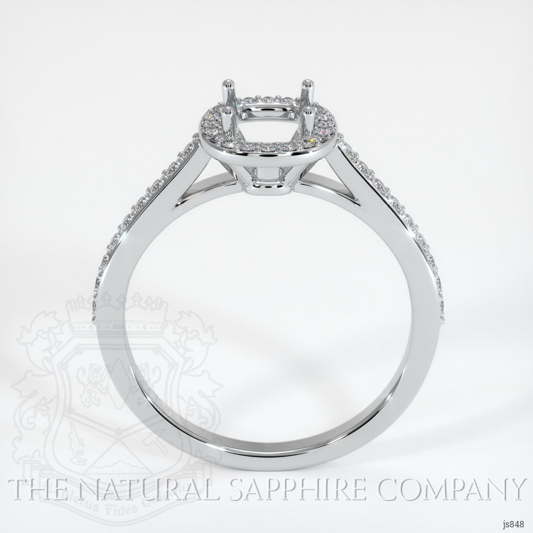 14K White Gold Pave Ring Setting
